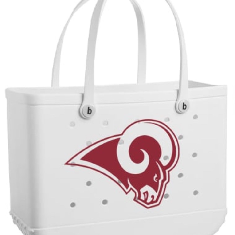 White Tote Bag with Red Ram Logo